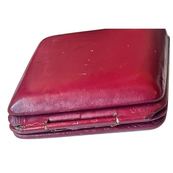Rosemont Travel Alarm Clock W/  Burgundy Leather Case 15 Rubis Swiss Made Geneva - Picture 15 of 16